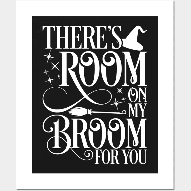 There's Room On My Broom For You Witch Wall Art by teevisionshop